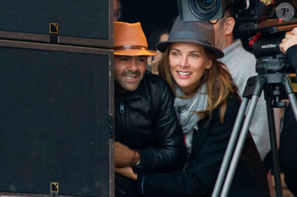 Exclusif - Jamel Debbouze et Melissa Theuriau à la Fête de l'Humanite à La Courneuve le 15 septembre 2013.