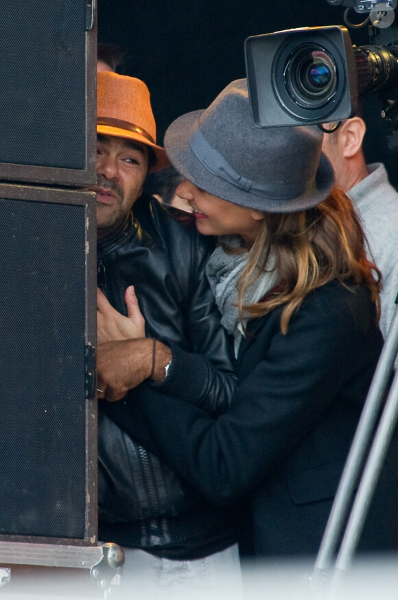 Exclusif - Jamel Debbouze et Melissa Theuriau à la Fête de l'Humanite à La Courneuve le 15 septembre 2013.