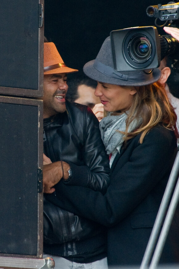 Exclusif - Jamel Debbouze et Melissa Theuriau à la Fête de l'Humanite à La Courneuve le 15 septembre 2013.