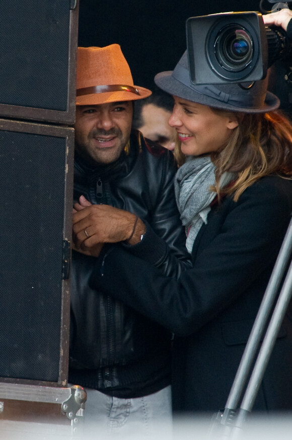 Exclusif - Jamel Debbouze et Melissa Theuriau à la Fête de l'Humanite à La Courneuve le 15 septembre 2013.
