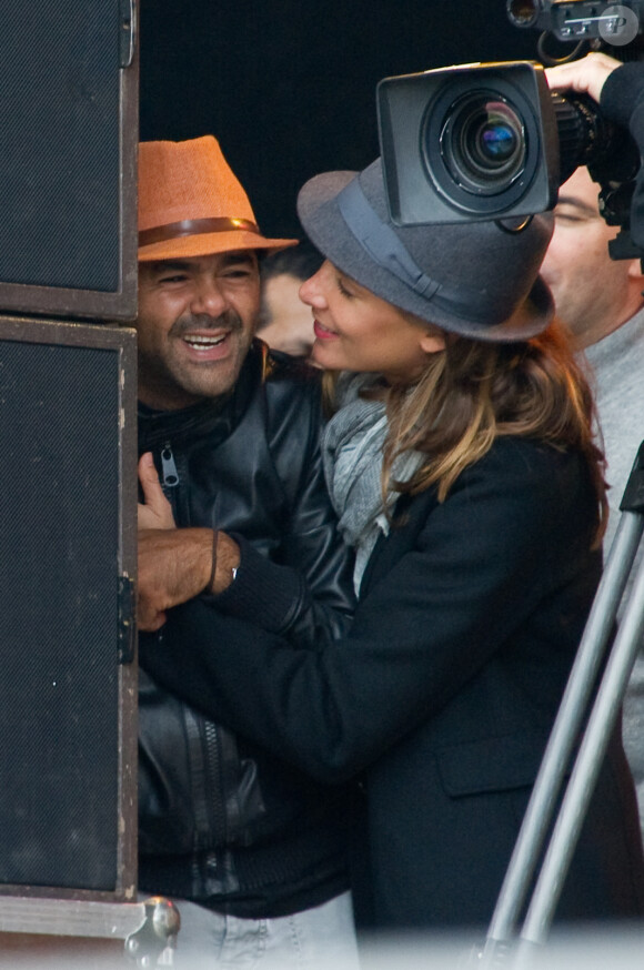 Exclusif - Jamel Debbouze et Melissa Theuriau à la Fête de l'Humanite à La Courneuve le 15 septembre 2013.
