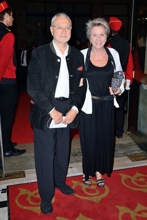 Françoise Laborde et son mari au 28e Gala de l'Aide à l'Enfant Réfugié, à la salle Gaveau, à Paris, le 23 septembre 2013.