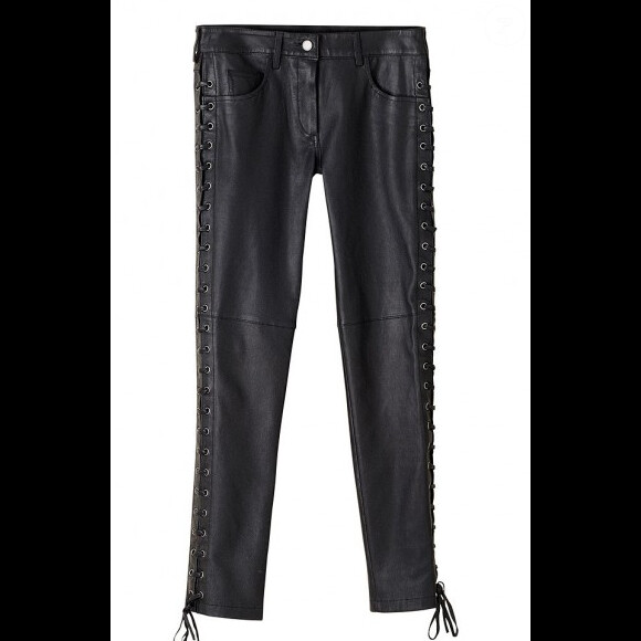 Pantalon en cuir et liens. Collection Isabel Marant pour H&M. Disponible le 14 novembre 2013