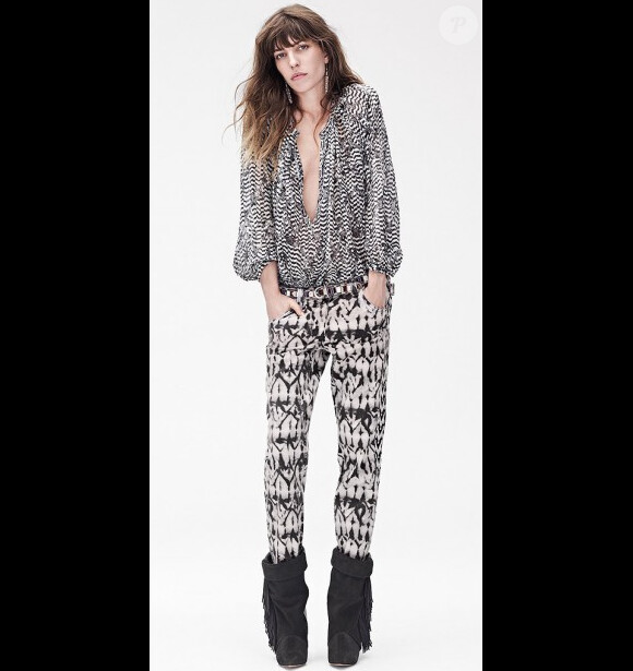 Lou Doillon présente quelques pièces de la collection Isabel Marant pour H&M. Disponible le 14 novembre 2013