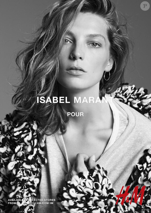 Le top Daria Werbowy est l'une des égéries de la collection Isabel Marant pour H&M. Disponible le 14 novembre 2013