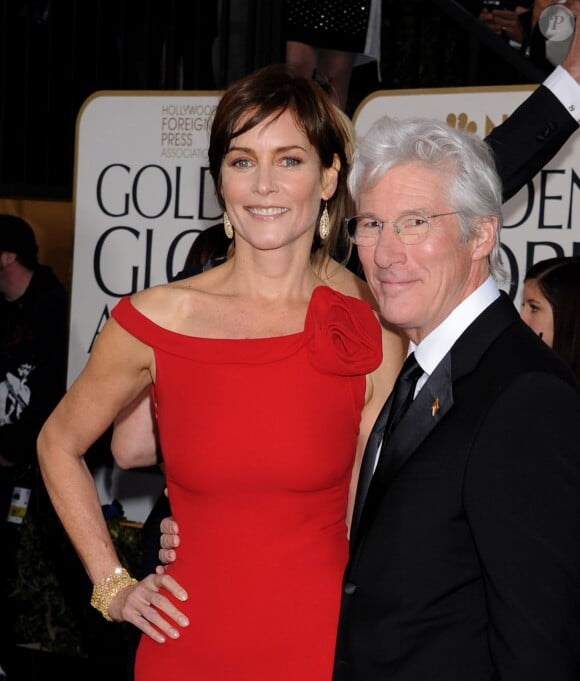 Carey Lowell et Richard Gere le 13 janvier 2013 aux Golden Globes.