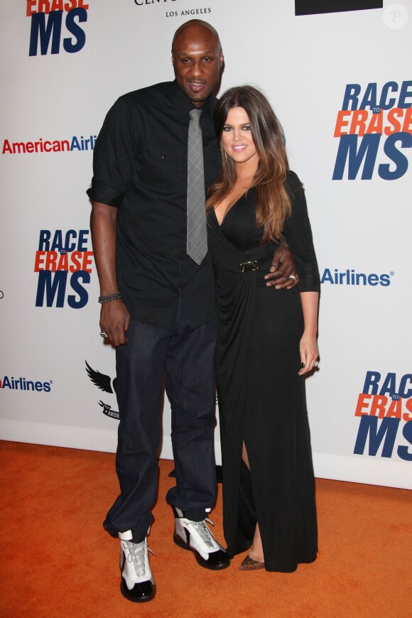 Lamar Odom et Kourtney Kardashian à Los Angeles en mai 2012.