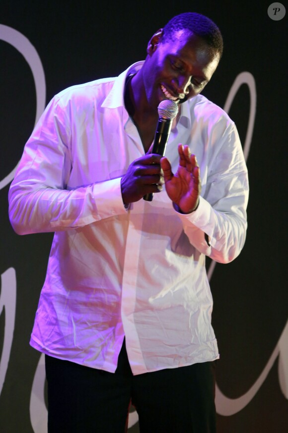 Omar Sy lors de la huitième édition du Par Coeur Gala, le 26 septembre 2013 à l'Abbaye de Collonges tenue par Paul Bocuse