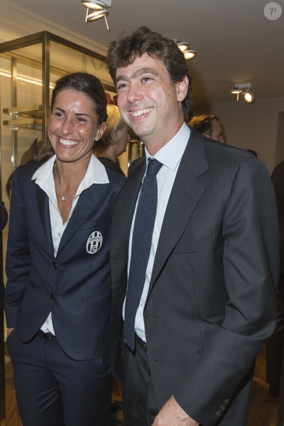 Andrea Agnelli, le boss de la Juventus de Turin lors de l'inauguration d'une boutique Trussardi à Turin, le 26 septembre 2013