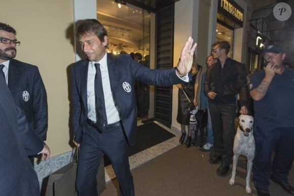 Antonio Conte lors de l'inauguration d'une boutique Trussardi à Turin, le 26 septembre 2013