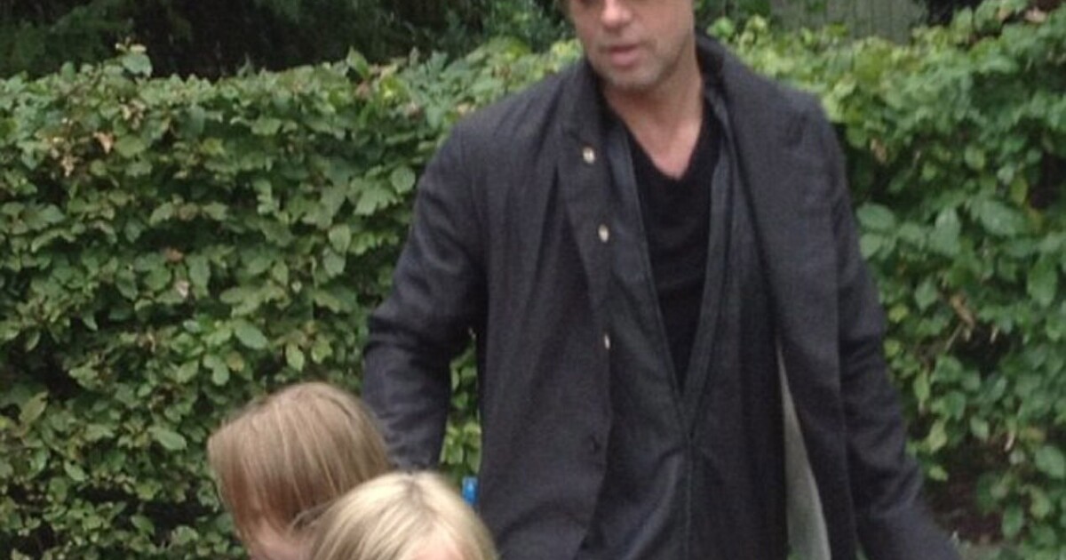 Brad Pitt : Papa stylé et discret avec ses jumeaux Knox et Vivienne à Legoland