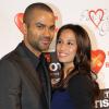 Tony Parker et sa fiancée Axelle lors du Par Coeur Gala donné en l'abbaye de Collonges le 26 septembre 2013