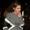 Exclusif - La jolie Cheryl Cole sort d'un dîner au restaurant avec son compagnon Tre Holloway et quelques amis à Londres le 28 septembre 2013.