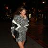 Exclusif - Cheryl Cole sort d'un dîner au restaurant avec son compagnon Tre Holloway et quelques amis à Londres le 28 septembre 2013.