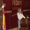 Letizia d'Espagne lors de son discours le 30 septembre 2013 à Madrid pour la 22e édition des prix de la Fédération espagnole des femmes cadres, dirigeantes, professionnelles et entrepreneuses (FEDEPE).