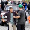 George Clooney sur le tournage de Tomorrowland à Vancouver le 16 septembre 2013