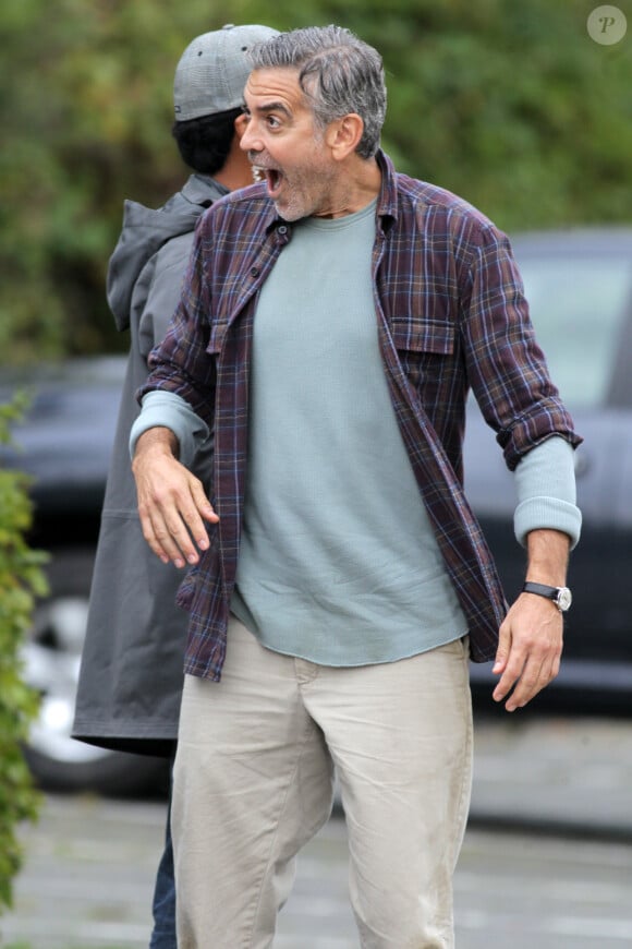 Exclusive - George Clooney en plein tournage de Tomorrowland de Brad Bird le 16 septembre 2013