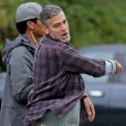 Exclusive - George Clooney sur le tournage de Tomorrowland à Vancouver le 16 septembre 2013