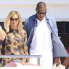 Exclusif - Beyoncé Knowles, son mari Jay-Z et leur fille Blue Ivy en vacances à Formentera. Le 2 septembre 2013.