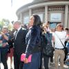Gabrielle Union arrive au Conseil Économique Social et Environnemental pour assister au défilé Miu Miu. Paris, le 2 octobre 2013.