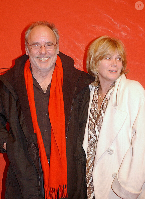Maxime Le Forestier et Fabienne à Paris, le 30 novembre 2004.