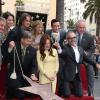 Jay Roach, Chloë Grace Moretz, Joseph Gordon Levitt, Julianne Moore lorsque l'actrice reçoit son étoile sur le "Walk Of Fame" à Hollywood, le 3 octobre 2013
