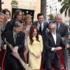 Jay Roach, Chloë Grace Moretz, Joseph Gordon-Levitt, Julianne Moore lorsque Julianne Moore reçoit son étoile sur le "Walk Of Fame" à Hollywood, le 3 octobre 2013