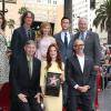 Jay Roachl, Chloë Grace Moretz, Joseph Gordon Levitt, Julianne Moore lorsque l'actrice reçoit son étoile sur le "Walk Of Fame" à Hollywood, le 3 octobre 2013
