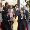 Jay Roach, Chloë Grace Moretz, Joseph Gordon Levitt, Julianne Moore lorsque l'actrice reçoit son étoile sur le "Walk Of Fame" à Hollywood, le 3 octobre 2013