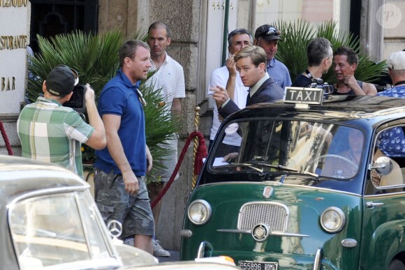 Guy Ritchie sur le tournage de son film The Man From U.N.C.L.E à Rome, le 3 octobre 2013.