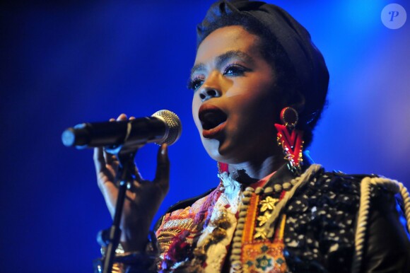 La chanteuse Lauryn Hill en concert à l'Olympia de Paris, le 16 avril 2012.