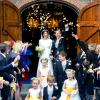 Mariage du prince Jaime de Bourbon-Parme et de Viktoria Cservenyak, le 5 octobre 2013 en l'église Notre-Dame de l'Assomption à Apeldoorn (centre des Pays-Bas).