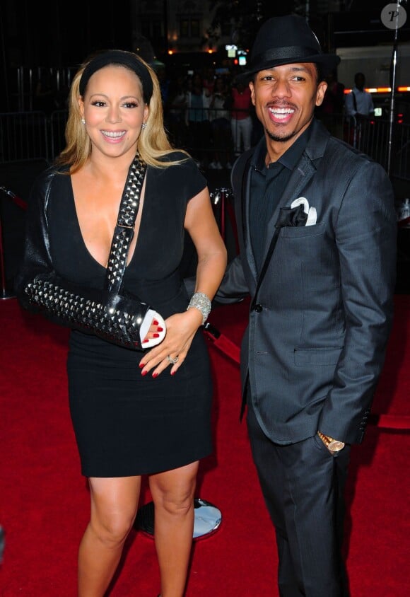 Nick Cannon et son épouse Mariah Carey lors de l'avant-première du film Le Majordome à New York le 5 août 2013