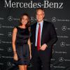 Virginie Guilhaume et Marc Langenbrinck (Directeur Général Voitures Particulières chez Mercedes-Benz France) lors du lancement de la nouvelle Mercedes classe S au musée Rodin à Paris le mardi 8 octobre 2013.