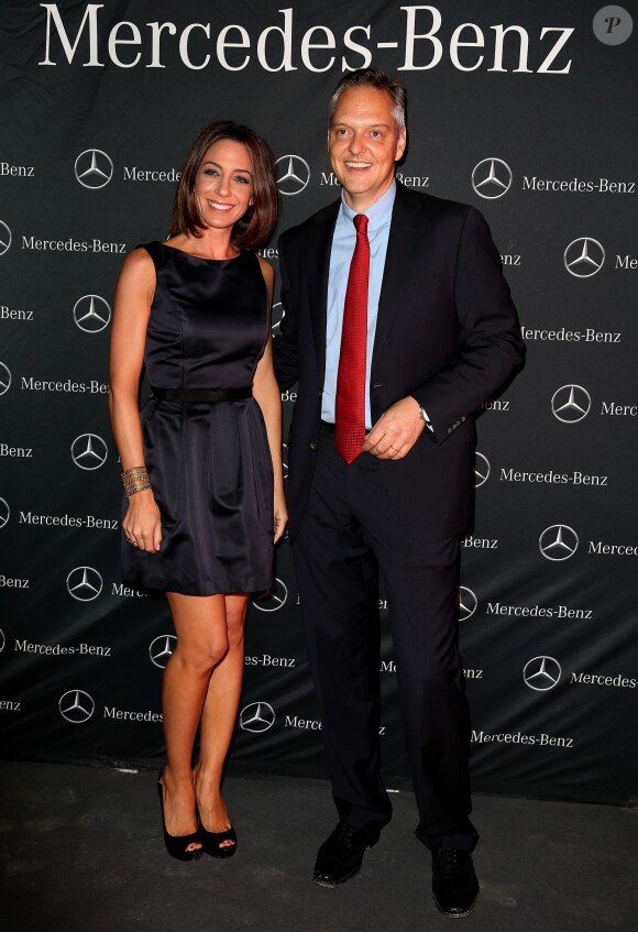 Virginie Guilhaume et Marc Langenbrinck (Directeur Général Voitures Particulières chez Mercedes-Benz France) lors du lancement de la nouvelle Mercedes classe S au musée Rodin à Paris le mardi 8 octobre 2013.