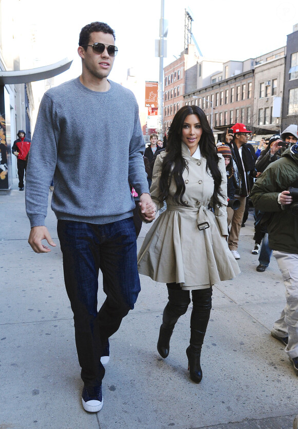 Kim Kardashian et Kris Humphries à New York, le 27 mars 2011.