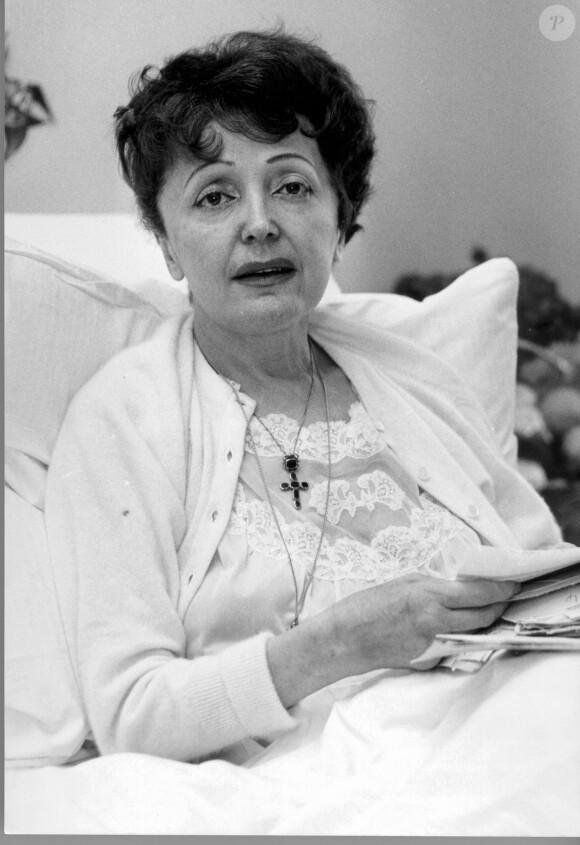 Edith Piaf à l'hôpital à New York, photo d'archives.