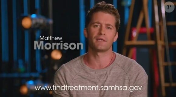Matthew Morrison dans le spot de pub anti-drogues diffusé pendant l'épisode hommage à Cory Monteith, le 10 octobre 2013.