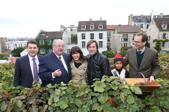 Exclusif -Daniel Vaillant (le maire du 18e), Thomas Dutronc et Nolwenn Leroy (parrain et marraine) - Fête des Vendanges de Montmartre 2013 (80e anniversaire) a Paris, le 12 octobre 2013.12/10/2013 - Paris