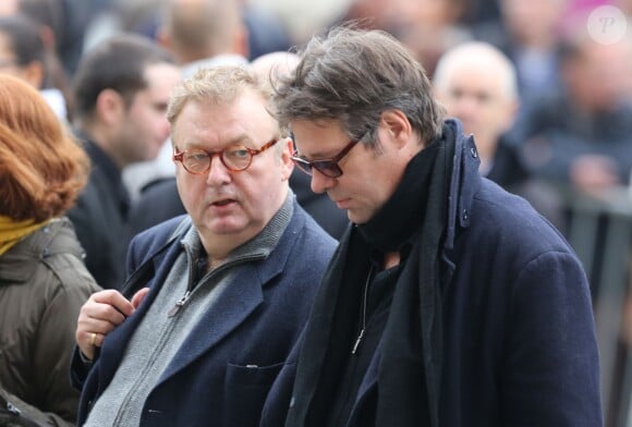 Dominique Besnehard lors des obsèques de Patrice Chéreau en l'église Saint-Sulpice à Paris, le 16 octobre 2013.