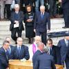 La famille à la sortie des obsèques de Patrice Chéreau en l'Eglise Saint-Sulpice à Paris, le 16 octobre 2013.