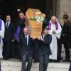 A la sortie des obsèques de Patrice Chéreau en l'Eglise Saint-Sulpice à Paris, le 16 octobre 2013.