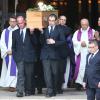 Sortie des obsèques de Patrice Chéreau en l'Eglise Saint-Sulpice à Paris, le 16 octobre 2013.