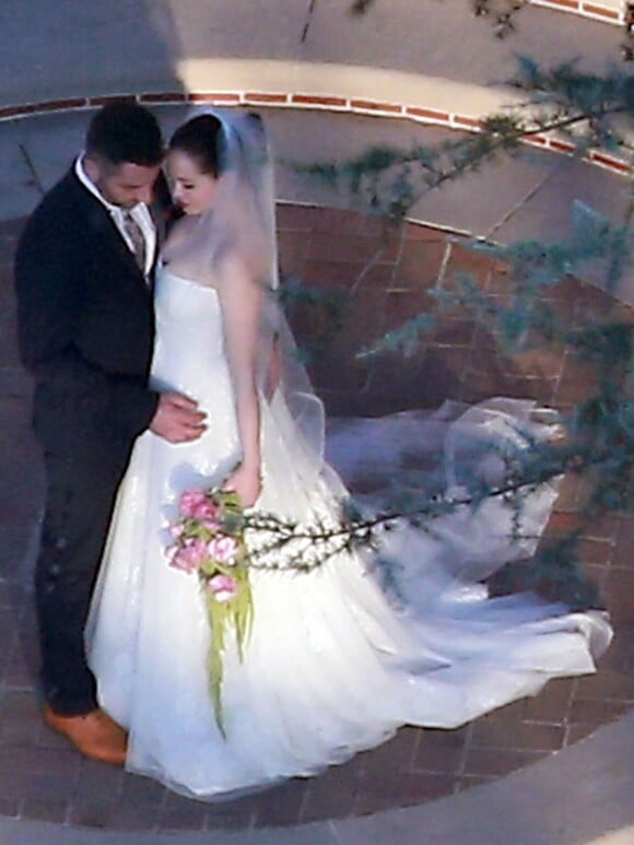Exclusif - Mariage de l'actrice Rose McGowan et Davey Detail à la Paramour Mansion à Los Angeles, le 12 octobre 2013.