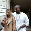 Kim Kardashian et Kanye West sortent de chez Givenchy à Paris. Le 28 septembre 2013