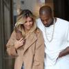 Kim Kardashian et Kanye West sortent de chez Givenchy à Paris. Le 28 septembre 2013