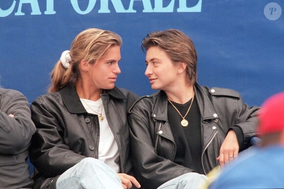 Amélie Mauresmo et Sylvie Bourdon lors de la finale de l'Open de tennis de Monte-Carlo, le 18 avril 2000
