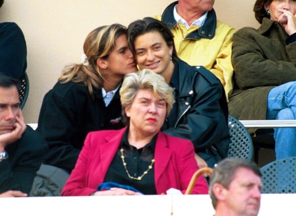 Amélie Mauresmo et Sylvie Bourdon lors de l'Open de tennis de Monte-Carlo, le 23 avril 1999