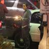 Jake Gyllenhaal sur le tournage du film "Nightcrawler" à Studio City, le 21 octobre 2013.
