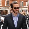 Jake Gyllenhaal arrive aux studios de la BBC Radio 2 à Londres. Le 23 septembre 2013.
